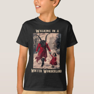 Krampus Winter Wonderland Gothic Christmas Design T-Shirt