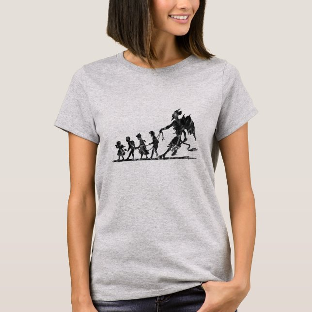 Krampus with Children T-Shirt (Front)
