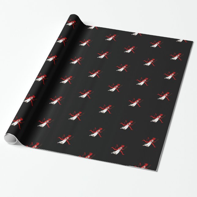 Krampus Wrapping Paper (Unrolled)