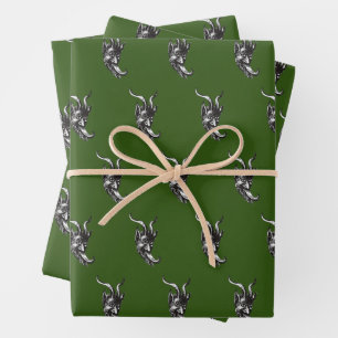 Krampus Wrapping Paper Sheets