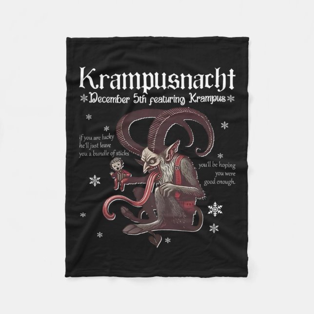 Krampusnacht Christmas Monster Krampus Lover Festi Fleece Blanket (Front)