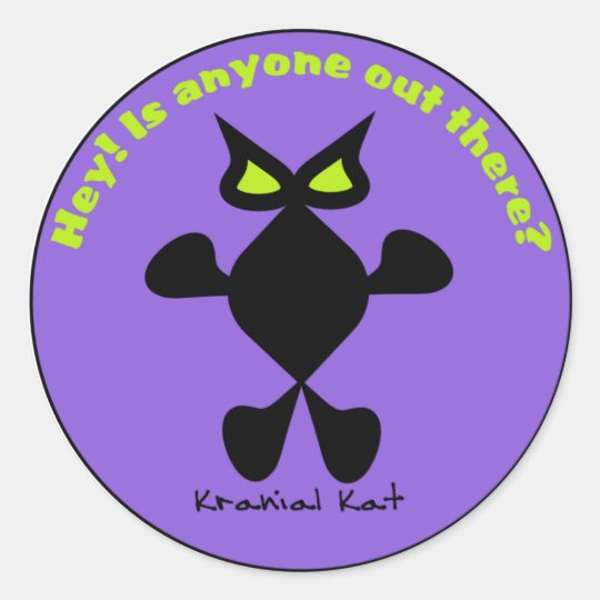 Kranial Kat Bumper Stickers Yellow Eyes Cat