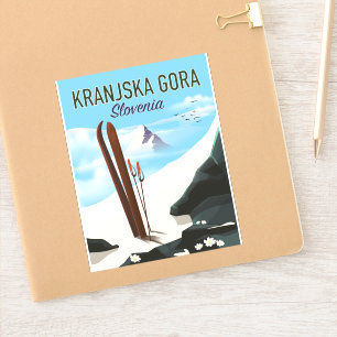 Kranjska Gora Slovenia ski poster Sticker
