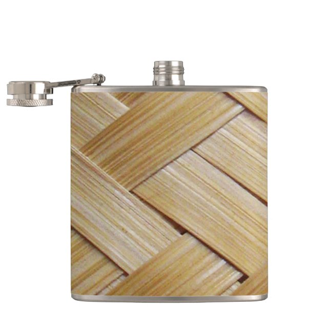 Kratip Thai Lao Isan Bamboo Rice Basket Hip Flask (Opened)