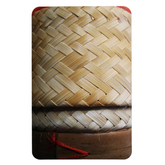 Kratip Thai Lao Isan Bamboo Rice Basket Magnet (Vertical)