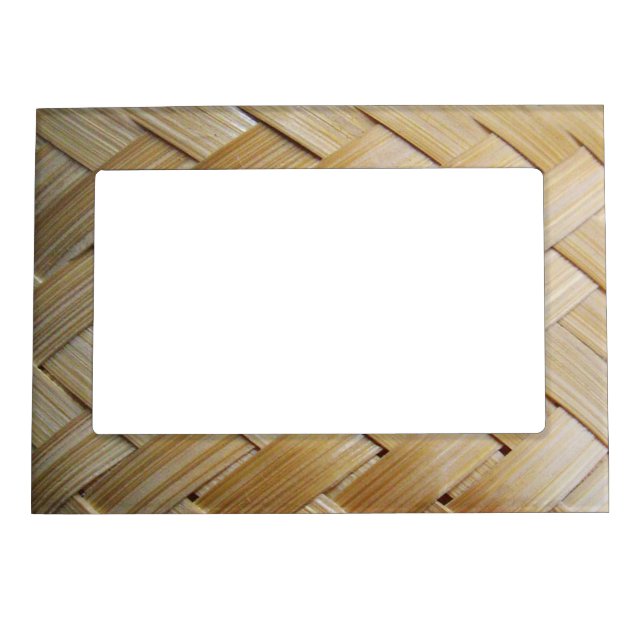 Kratip Thai Lao Isan Bamboo Rice Basket Magnetic Photo Frame (Front)