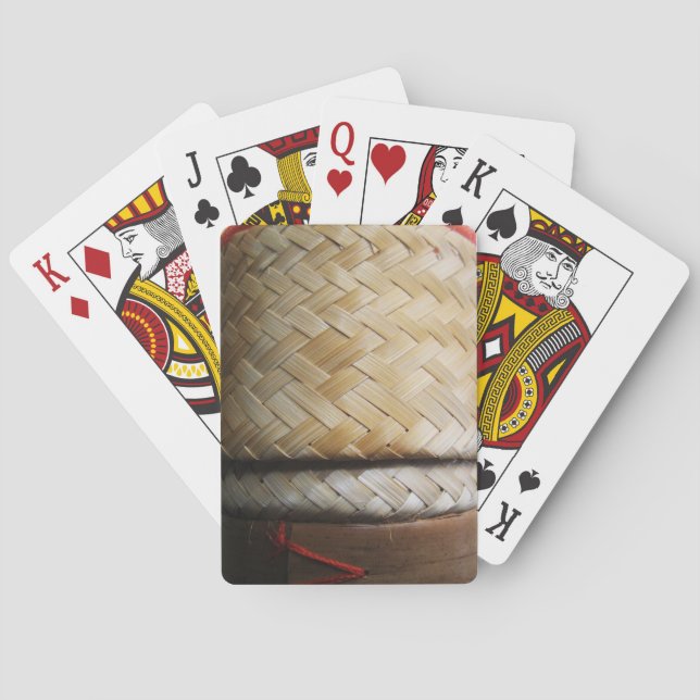 Kratip Thai Lao Isan Bamboo Rice Basket Poker Cards (Back)