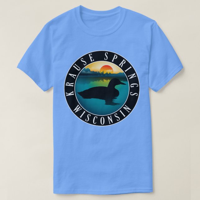 Krause Springs Wisconsin Loon T-Shirt (Design Front)