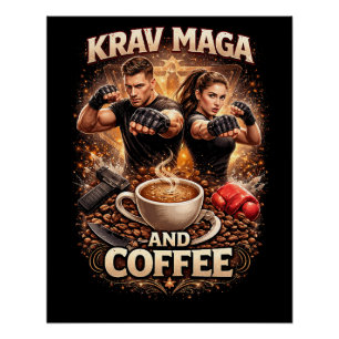 Krav Maga and Coffee Poster