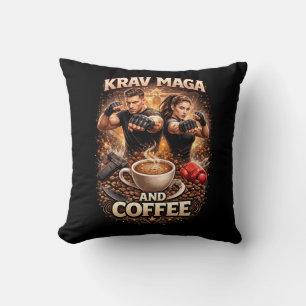 Krav Maga and Coffee Throw Pillow