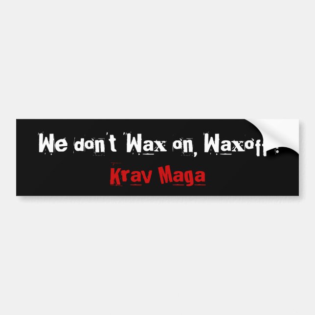 Krav Maga Bumper Sticker (Front)