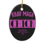 Krav Maga Chick - Mess with me Ceramic Ornament