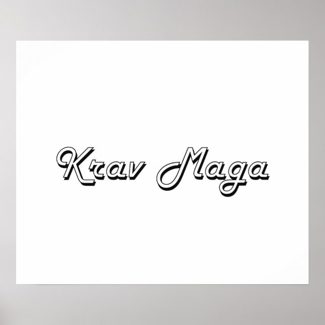 Krav Maga Classic Retro Design Poster (Front)