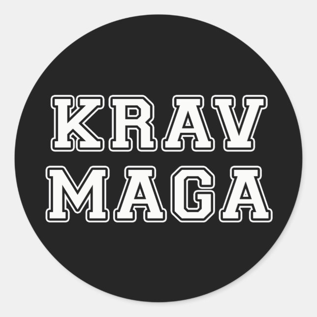 Krav Maga Classic Round Sticker (Front)