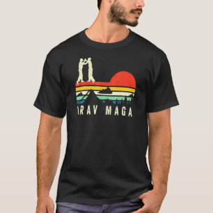 Krav Maga Combat Martial Arts Mma Fighter Retro Vi T-Shirt