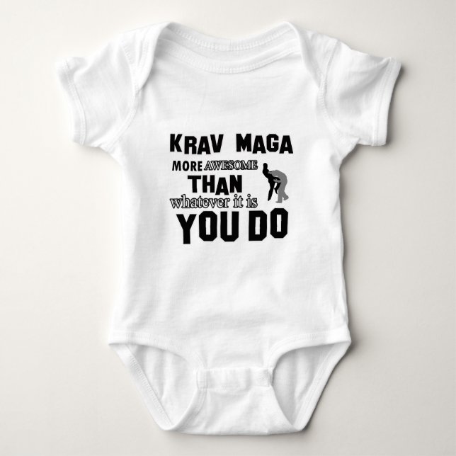 krav maga design baby bodysuit (Front)