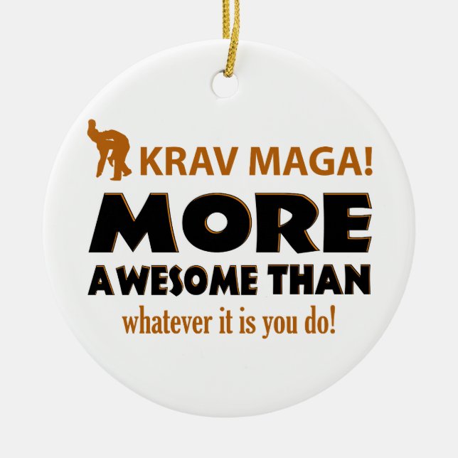 KRAV MAGA! DESIGN CERAMIC ORNAMENT (Front)