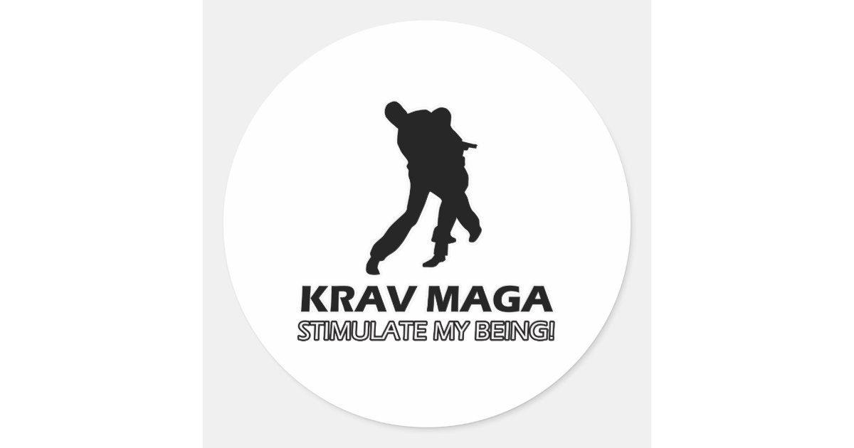 Round Maga Sticker krav maga design classic round sticker | Zazzle