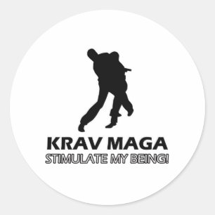 krav maga design classic round sticker