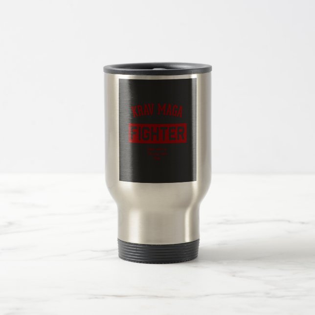Krav Maga Fighter Travel Mug (Center)