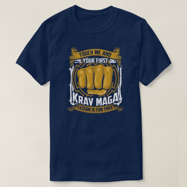 Krav Maga for men Fighting Self Defense Fight  T-Shirt (Design Front)
