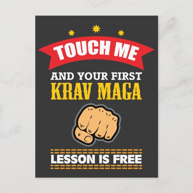 Krav Maga Gift Idea - Funny Martial Arts Shirt Postcard (Front)