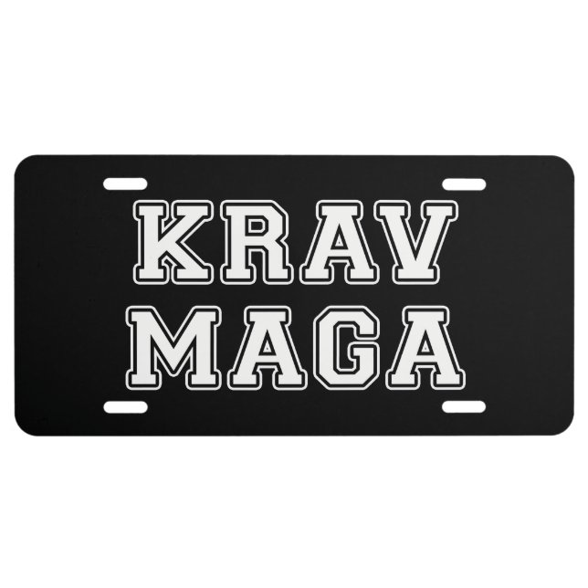 Krav Maga License Plate (Front)