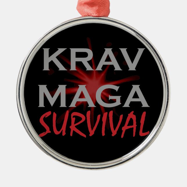 Krav Maga Metal Ornament (Front)