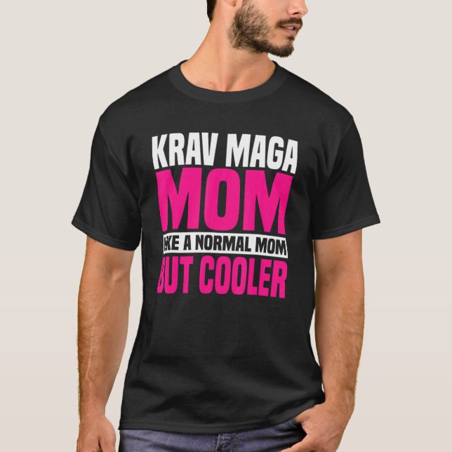 Krav Maga Mom Contact Combat Mma Self Defense Moth T-Shirt (Front)