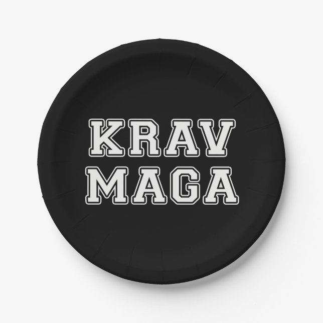 Krav Maga Paper Plates (Front)