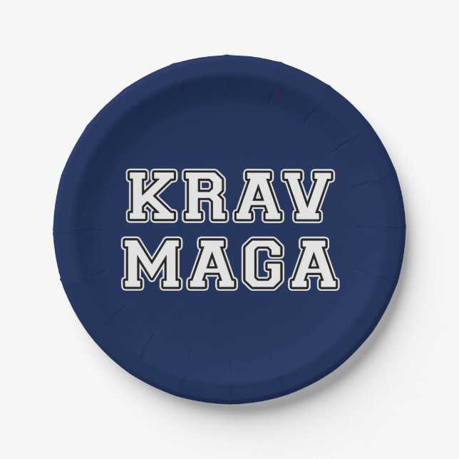 Krav Maga Paper Plates (Front)