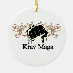 Krav Maga Punch Ceramic Ornament