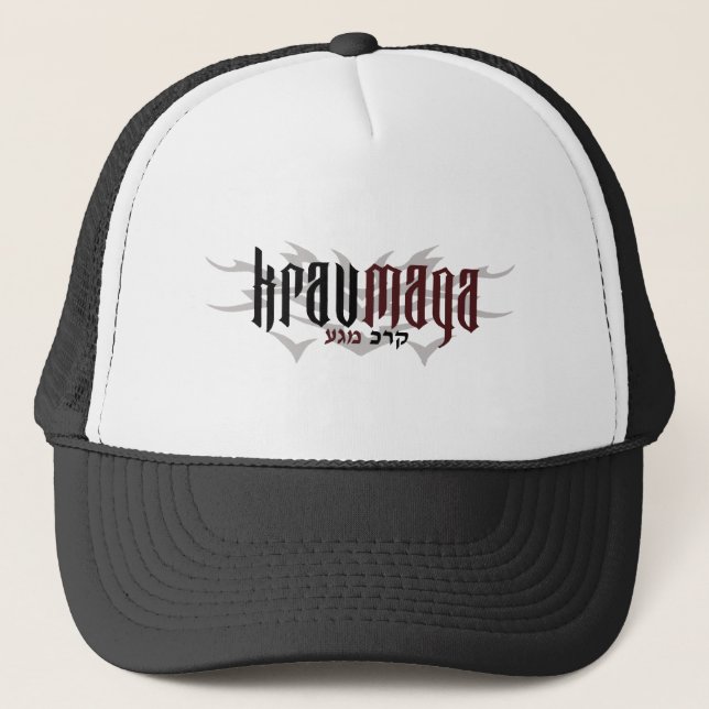 Krav Maga Rock Tattoo Trucker Hat (Front)