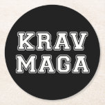 Krav Maga Round Paper Coaster