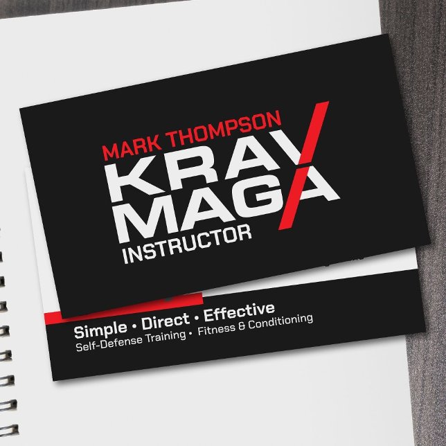 Krav Maga self-defense instructor Business Card (Creator Uploaded)