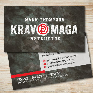 Krav Maga self-defense instructor Business Card