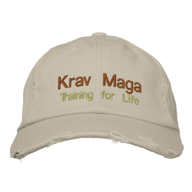 Krav Maga, Training for Life Embroidered Baseball Hat (Front)