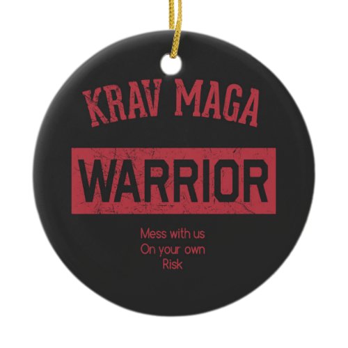 Krav Maga Warrior Ceramic Ornament