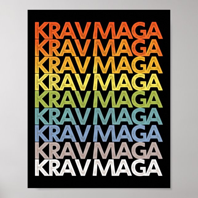 Krav Mega Self Defense Training Martial Arts Fitne Poster (Front)