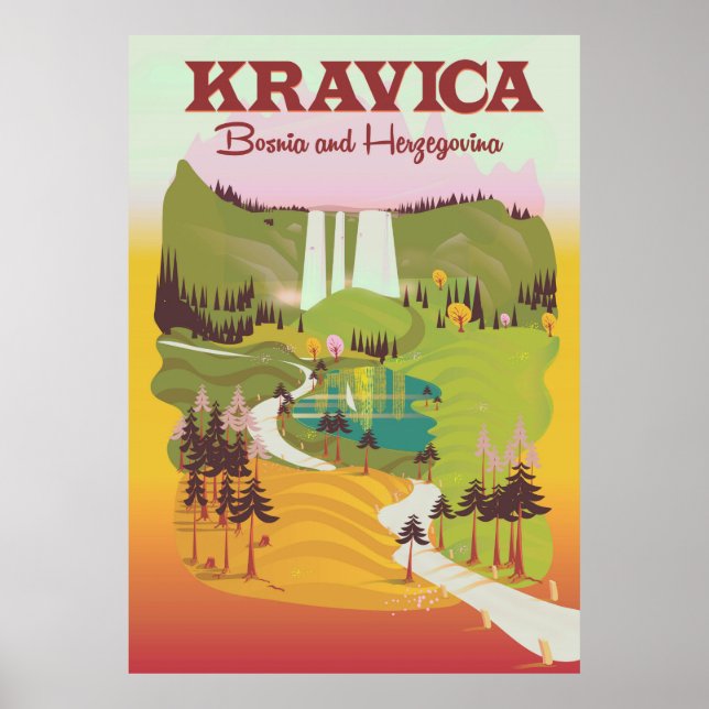 Kravica Waterfalls  Bosnia and Herzegovina Poster (Front)