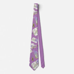 Krawatte Mediterran Lavendel de Provence Lila Neck Tie