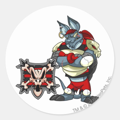 Krawk Island Team Captain 1 Classic Round Sticker