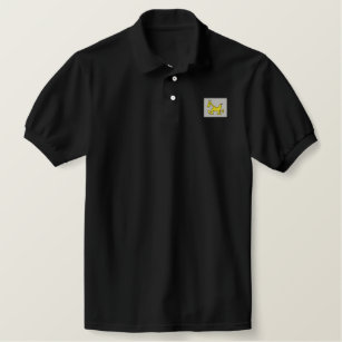 Krazy Horse (Black) Embroidered Polo Shirt