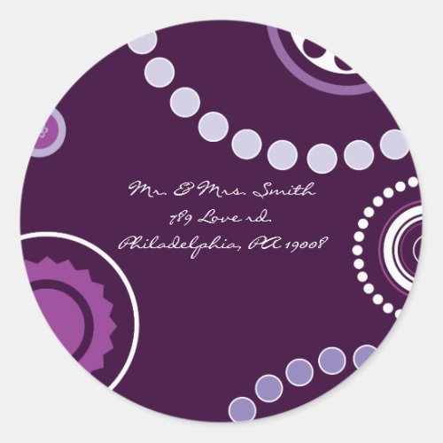 KRAZY POLKA DOT Astract Wedding Reply Sticker seal