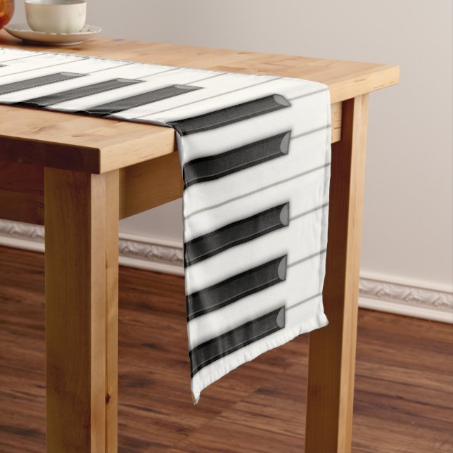 KRealistic Piano Keys 16"x90" Table Runner (In Situ)
