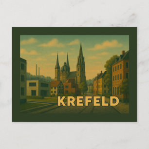 Krefeld Germany City Art Postcard