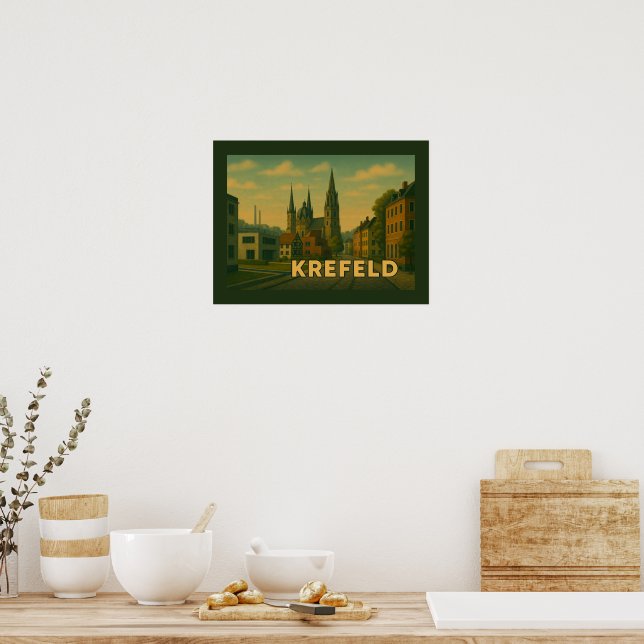 Krefeld Germany City Art Poster (Kitchen)