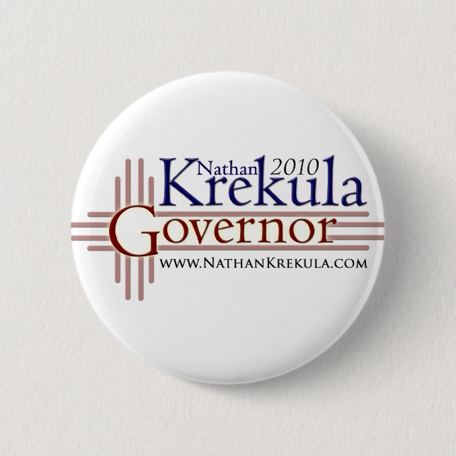 Krekula for Governor Pinback Button (Front)