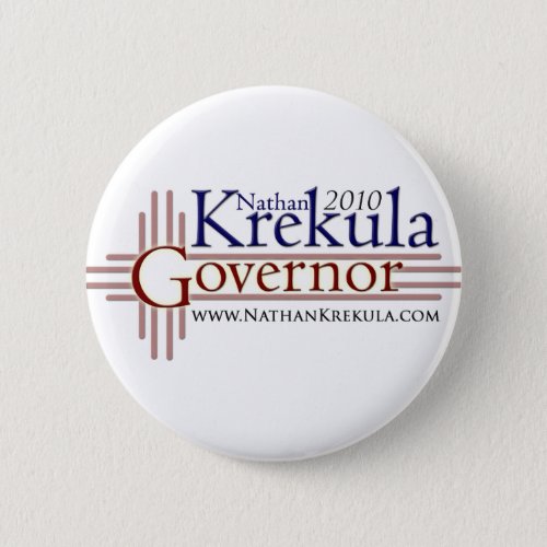 Krekula for Governor Pinback Button
