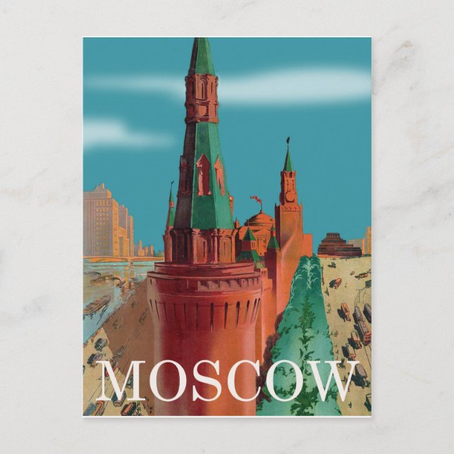 Kremlin, Moscow, areal view Postcard (Front)